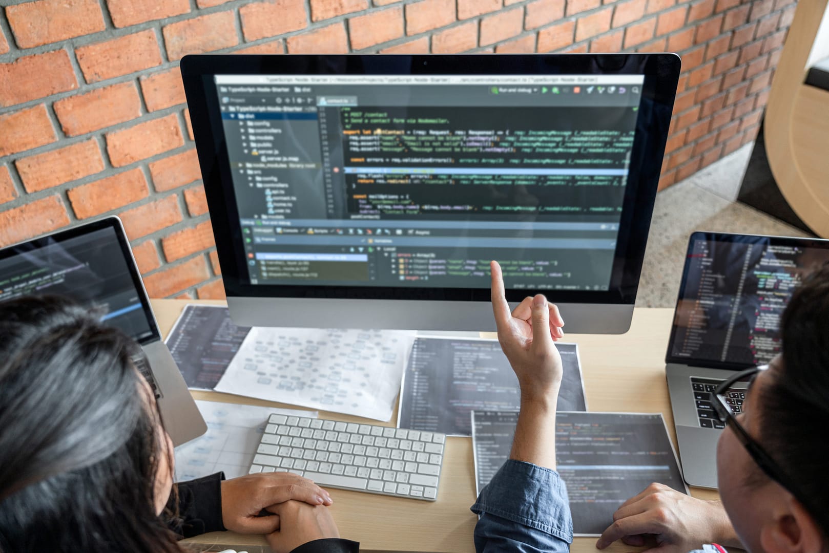 Two,Professional,Programmer,Cooperating,And,Working,On,Web,Site,Project