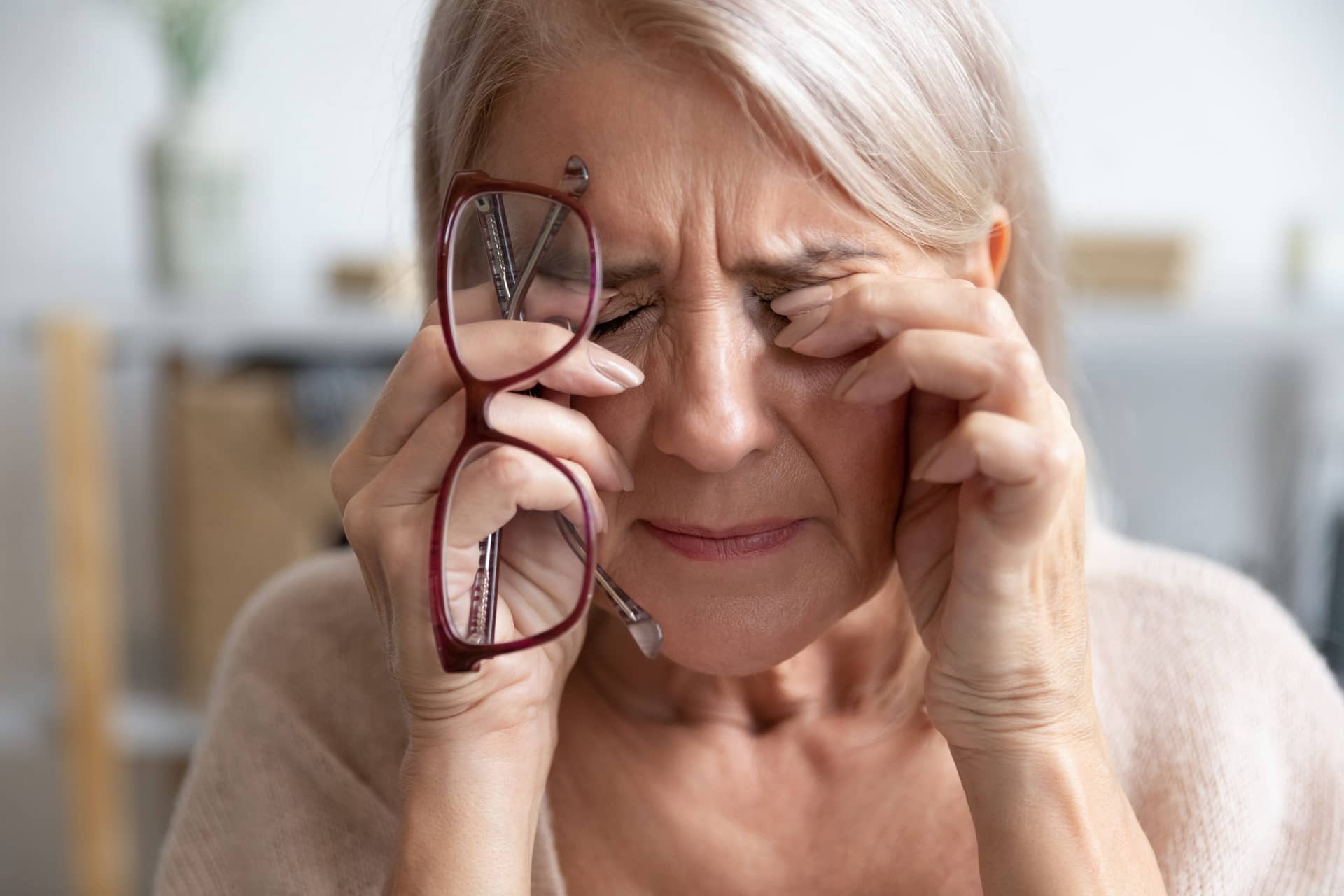 Close Up, Unhealthy, Elderly, Woman, Massage