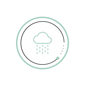 Rain cloud icon.