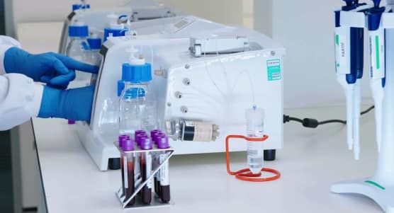 Blood processing in a lab