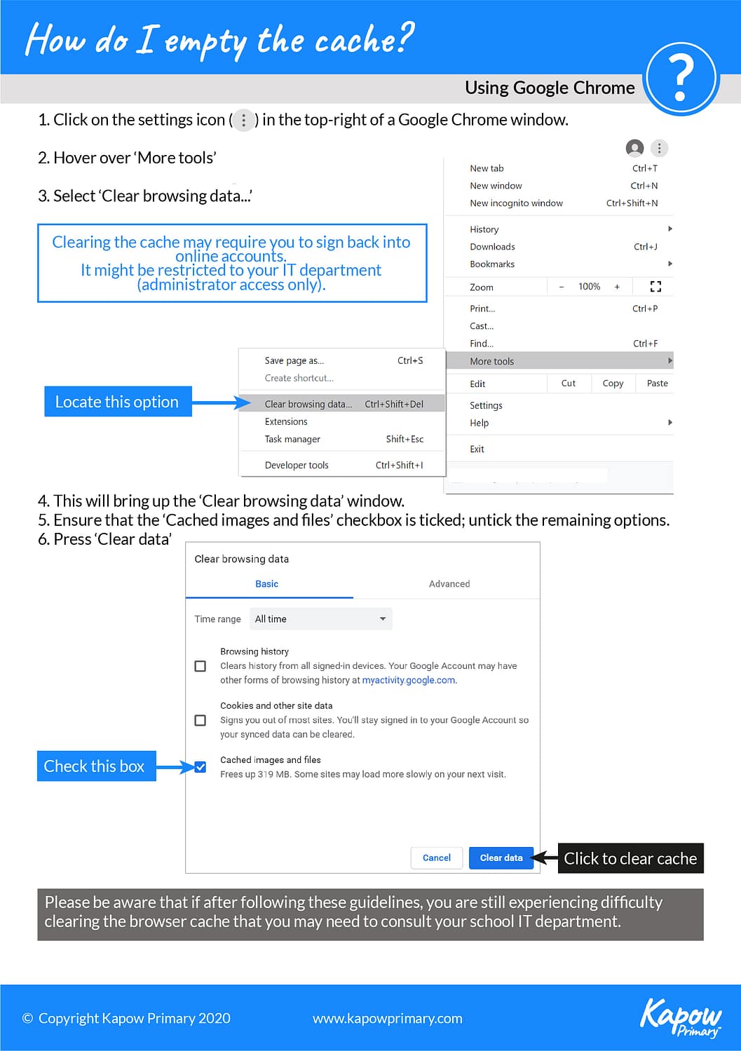 How To Empty Your Cache Chrome Kapow Primary