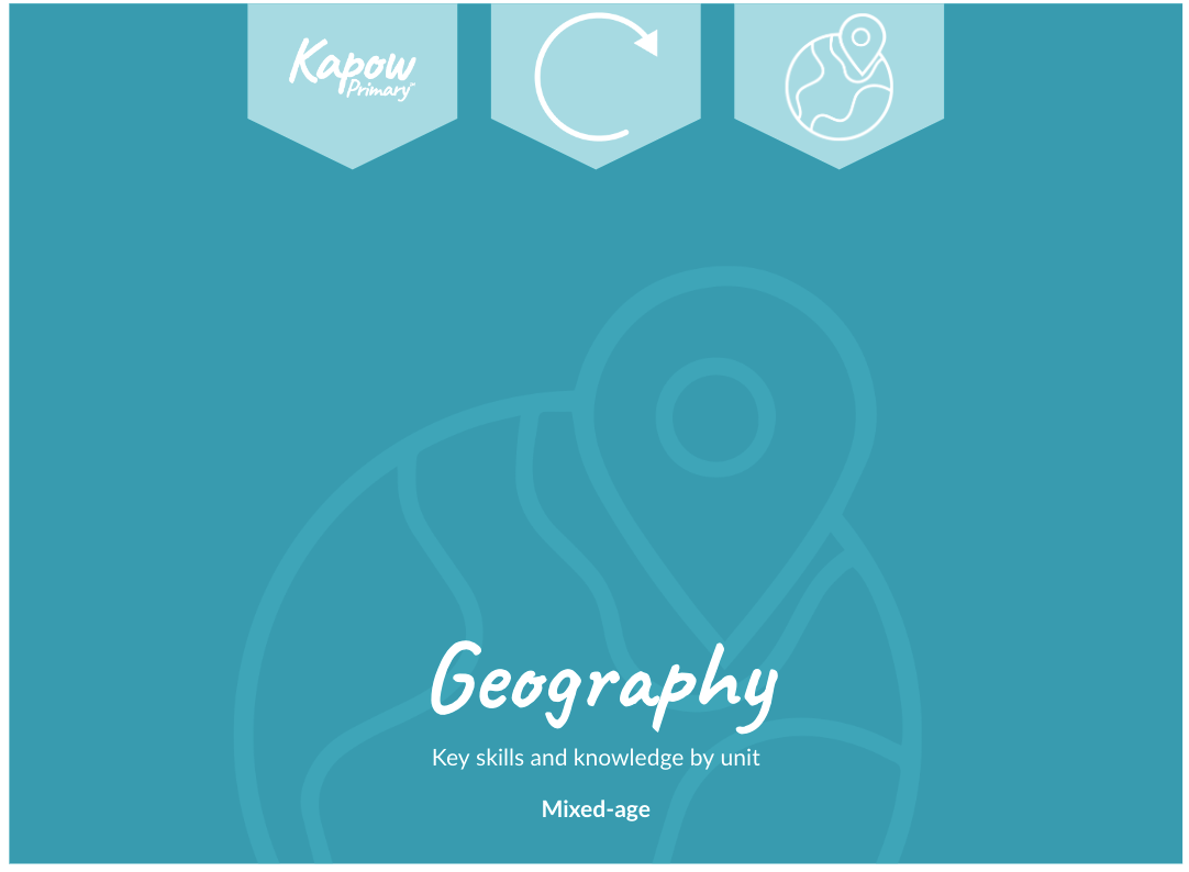 Geography: Key knowledge and skills by unit — mixed-age