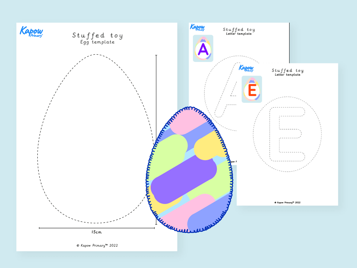 Year 5 Stuffed toy templates Easter eggs Print