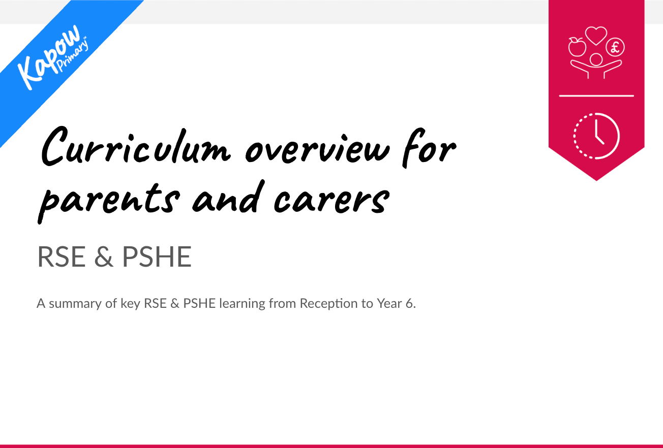 RSE and PSHE Curriculum guide for parents and carers — condensed