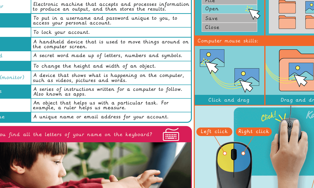 Knowledge Organiser Computing Mouse Skills Kapow Primary