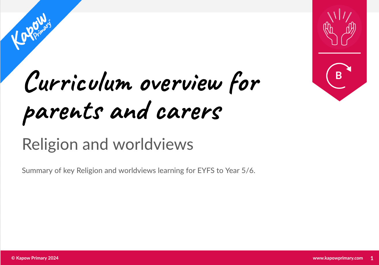R&W: Curriculum guide for parents and carers — mixed-age (Cycle B)