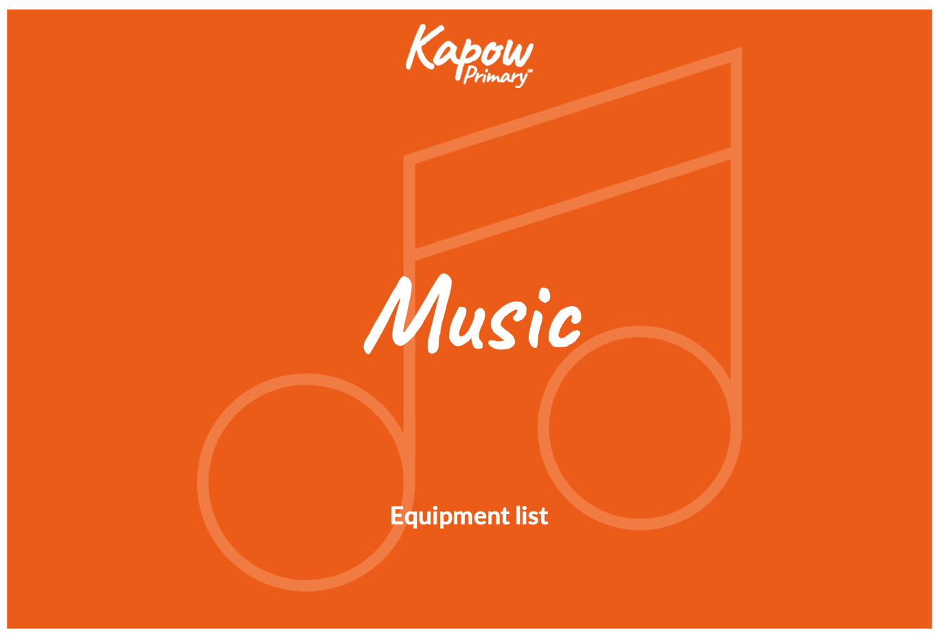 Music: Equipment list