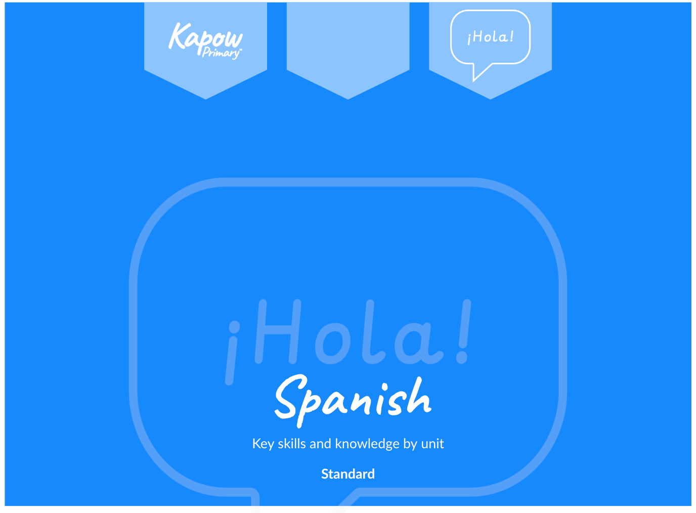 Spanish: Key skills and knowledge by unit