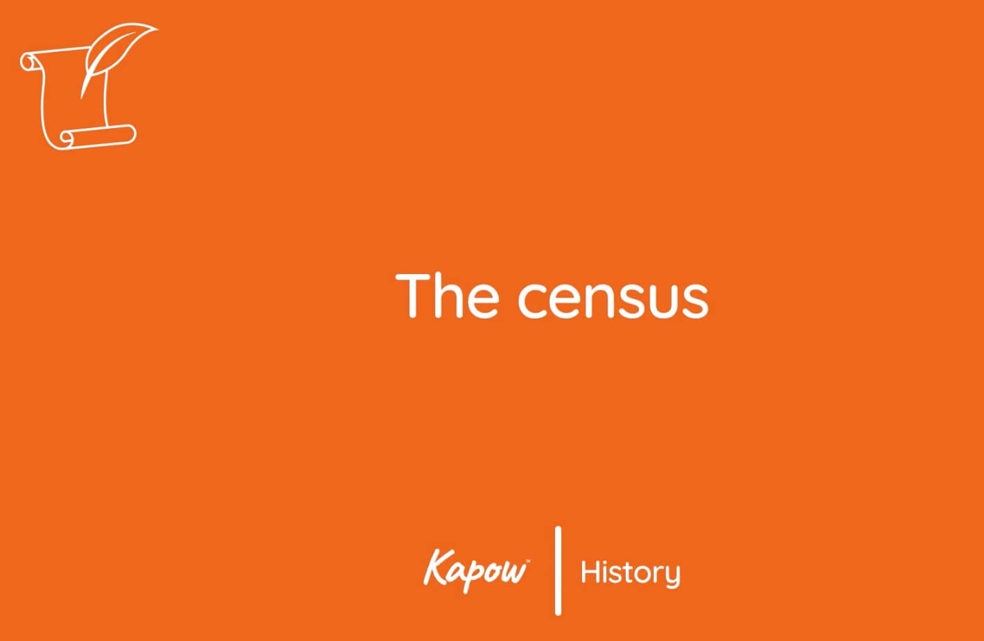Pupil video: The census
