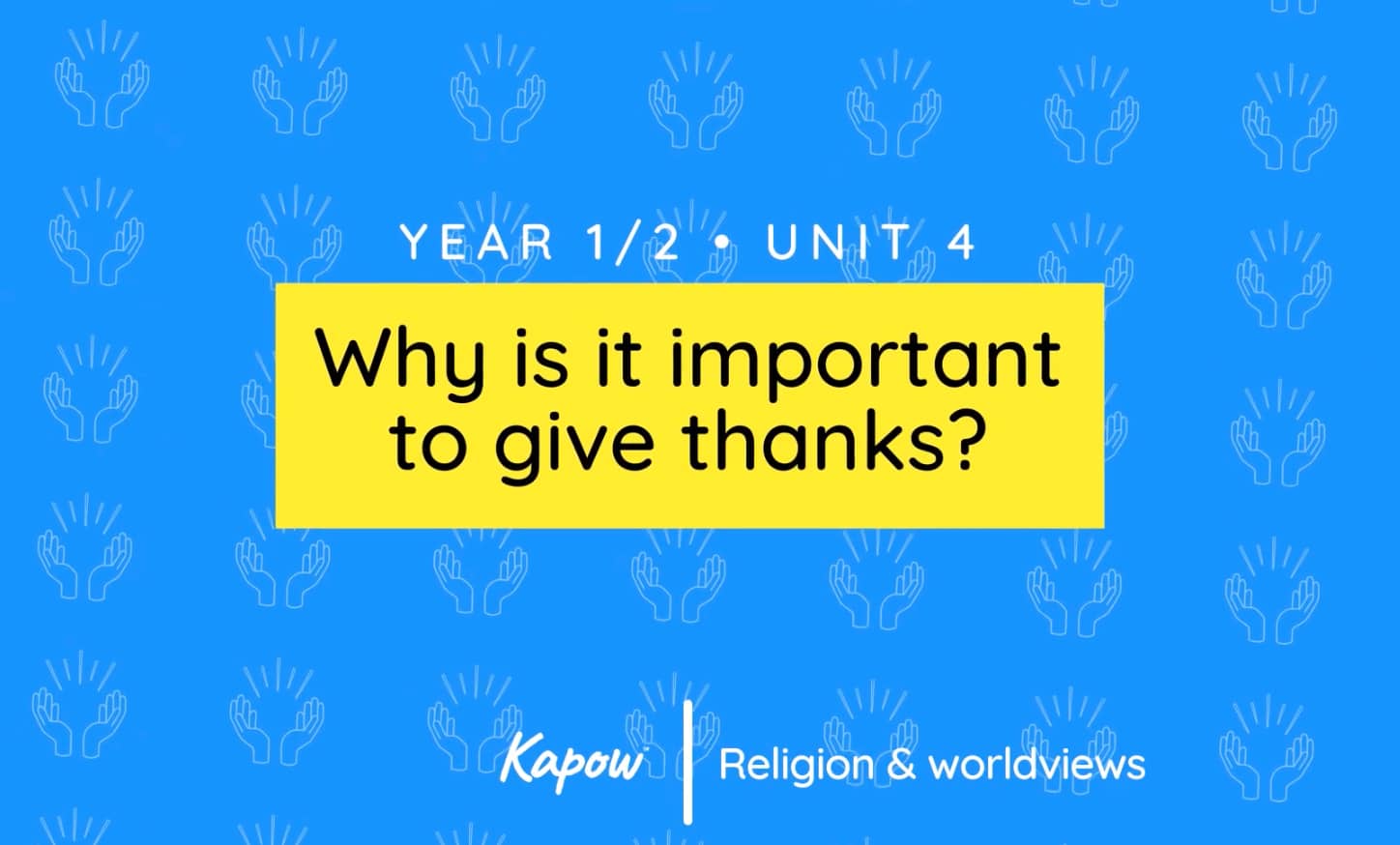 Teacher video: Why is it important to give thanks?