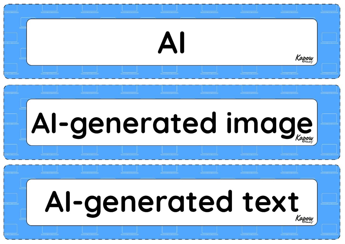 Vocabulary display – Computing Y6: Exploring AI