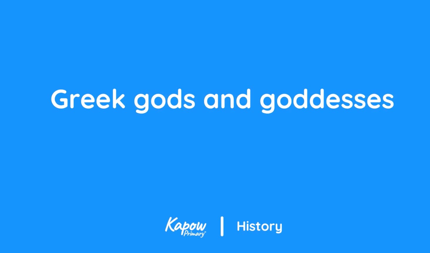 Pupil video: Greek gods and goddesses