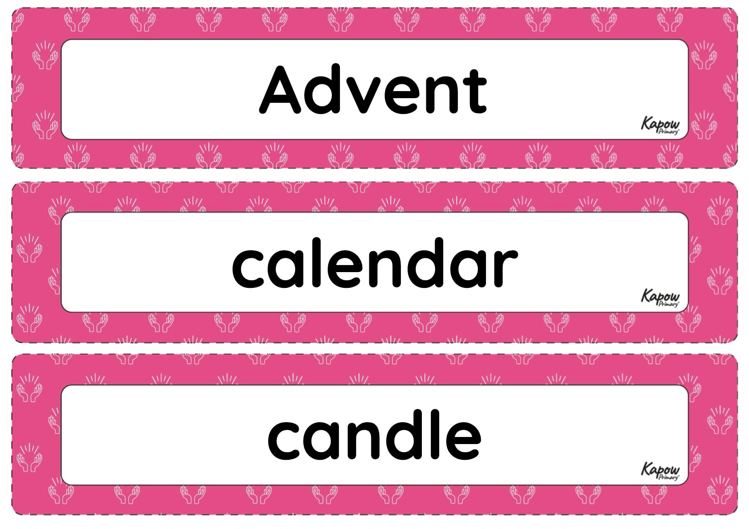 Vocabulary display – R&W Y2: What do candles mean to people?