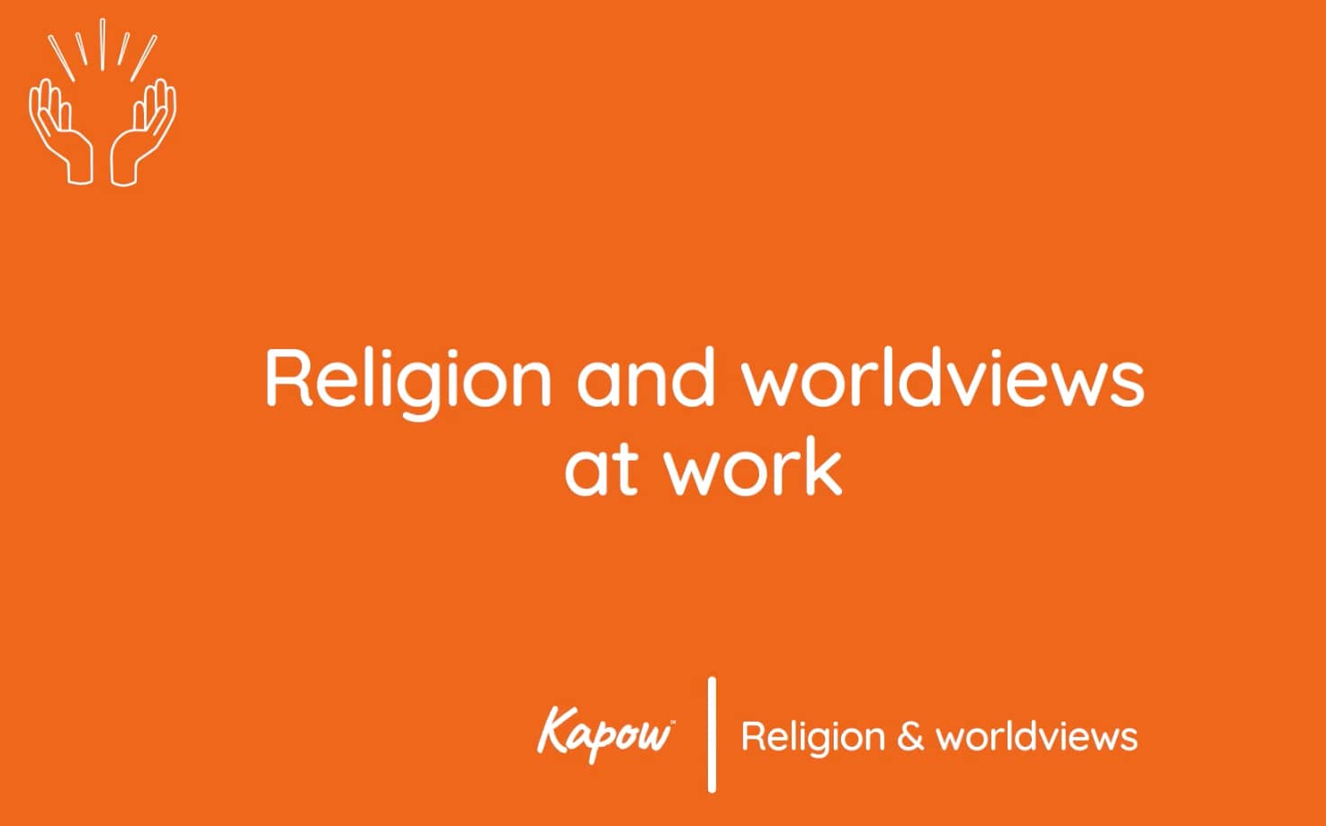 Pupil video: Religion and worldviews at work