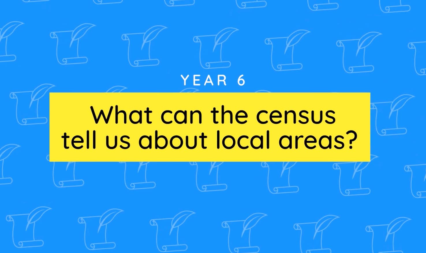Teacher video: What can the census tell us about local areas?