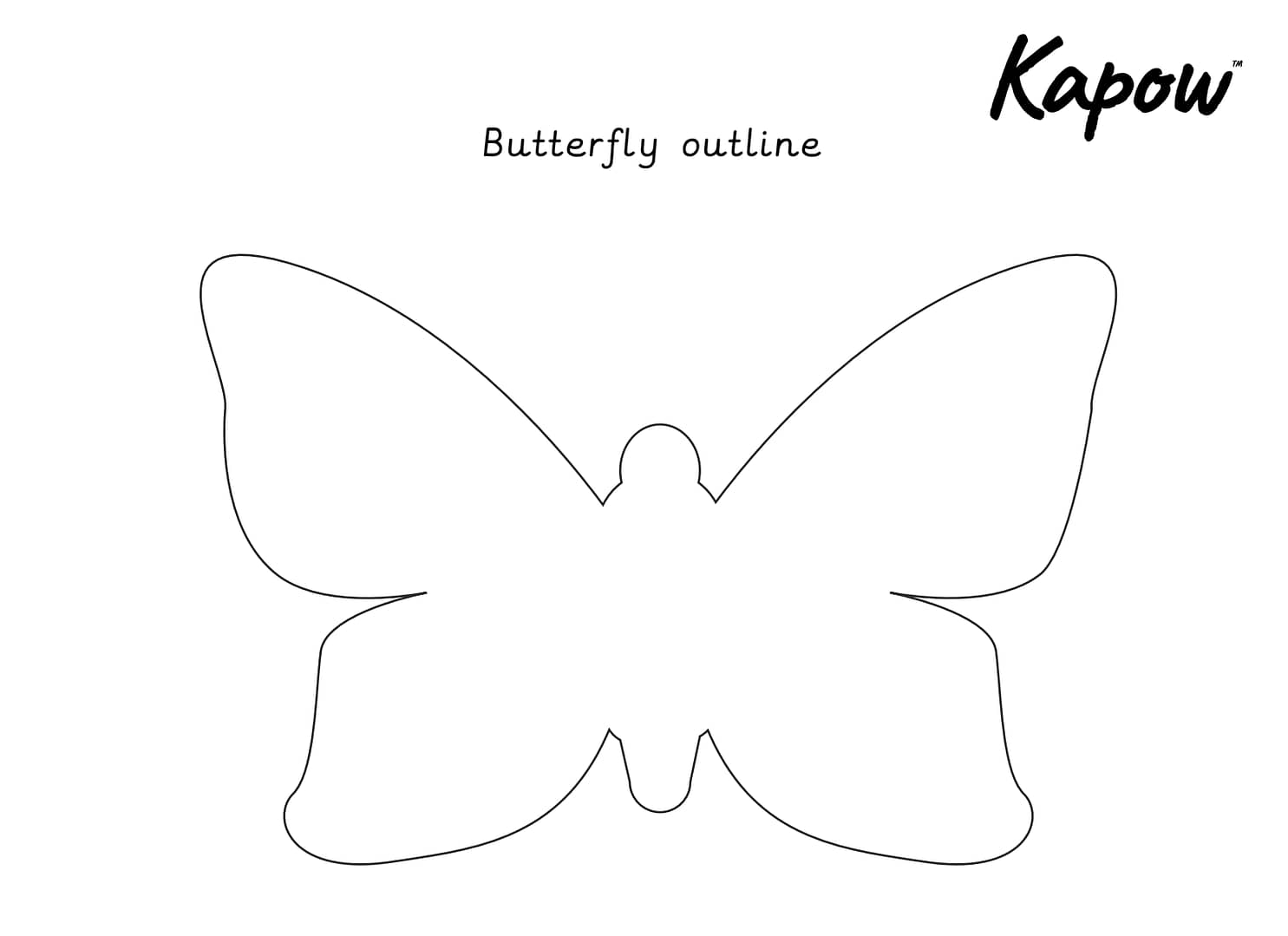 Butterfly Outline Printable