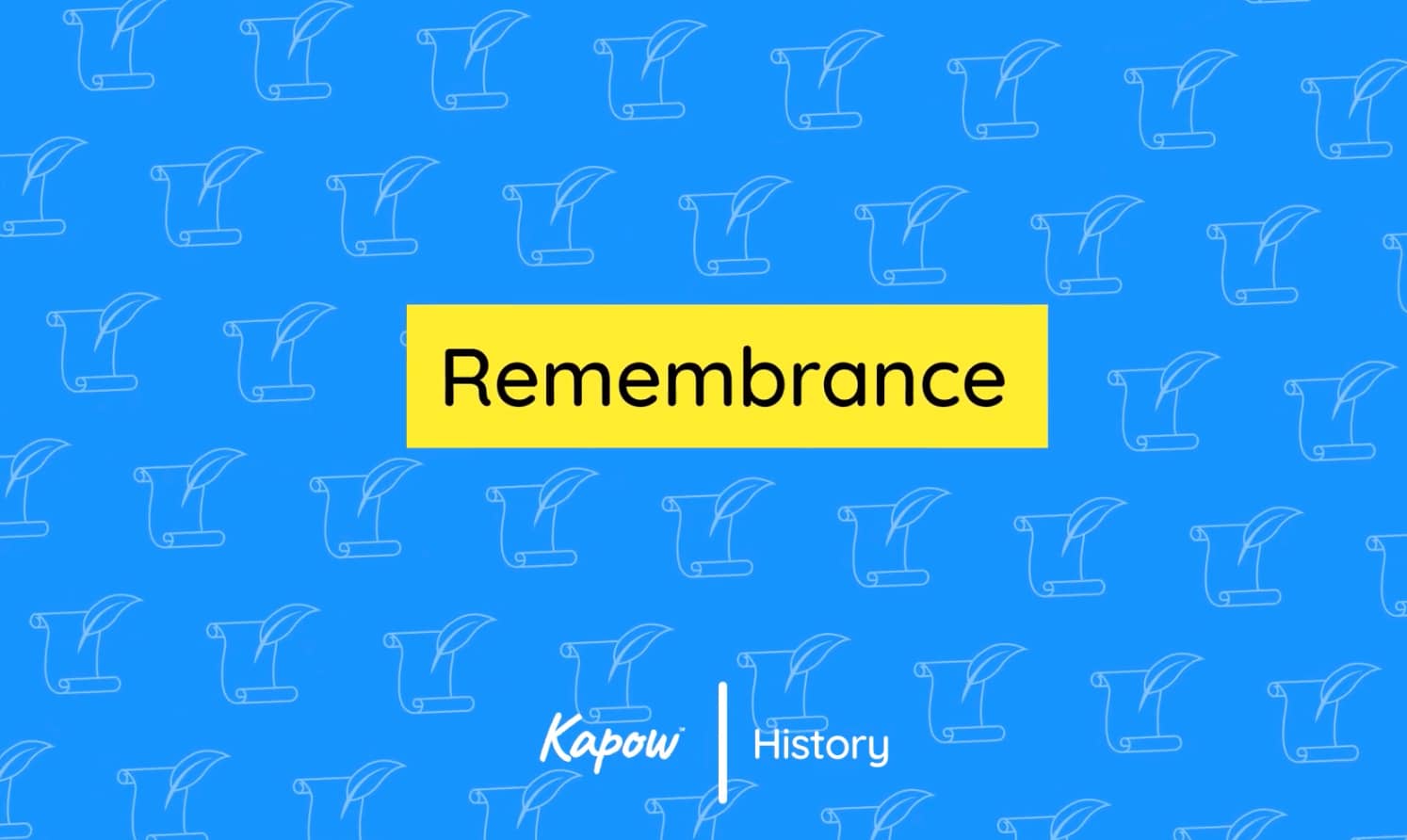 Teacher video: Remembrance overview