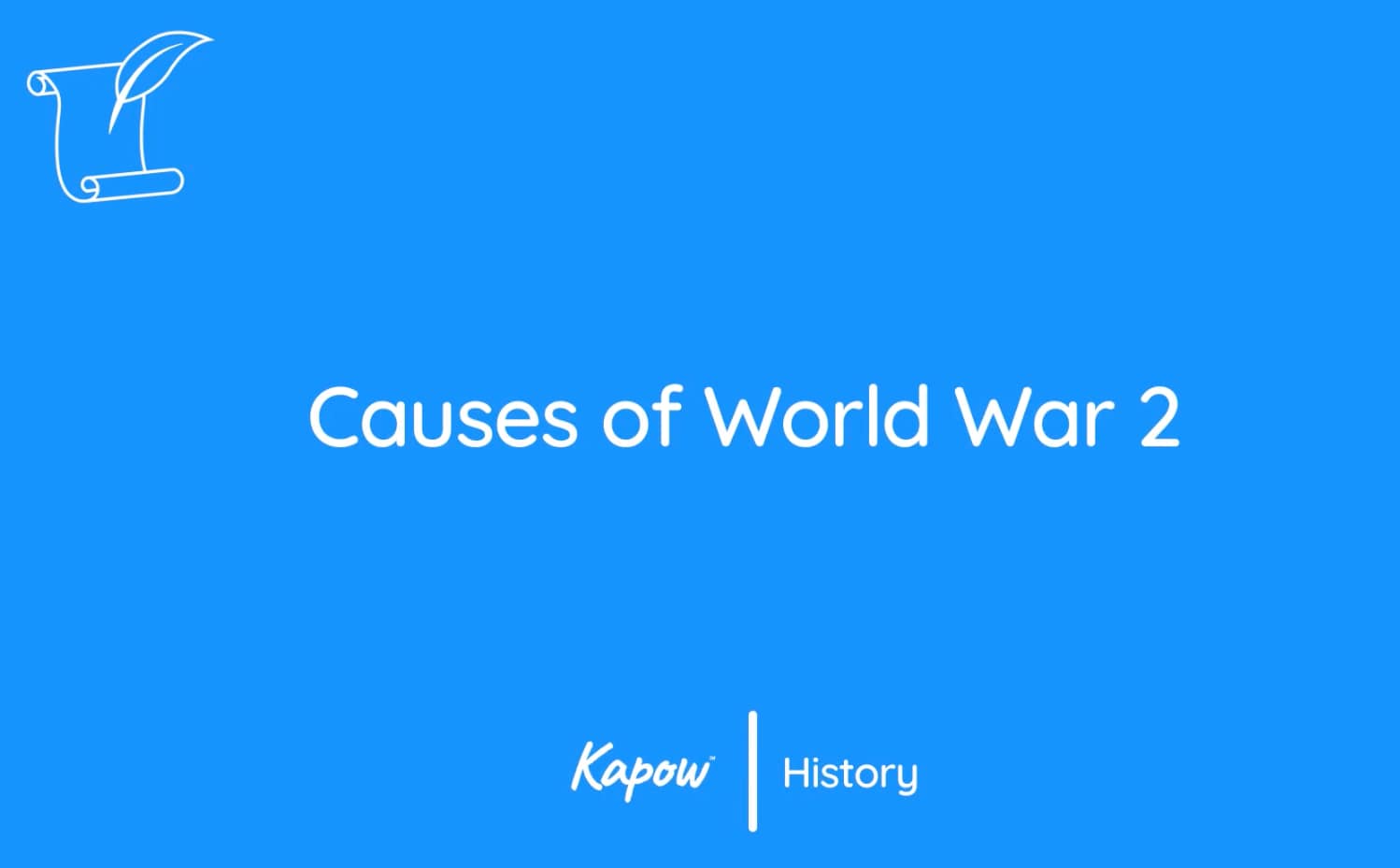Teacher video: Causes of World War 2
