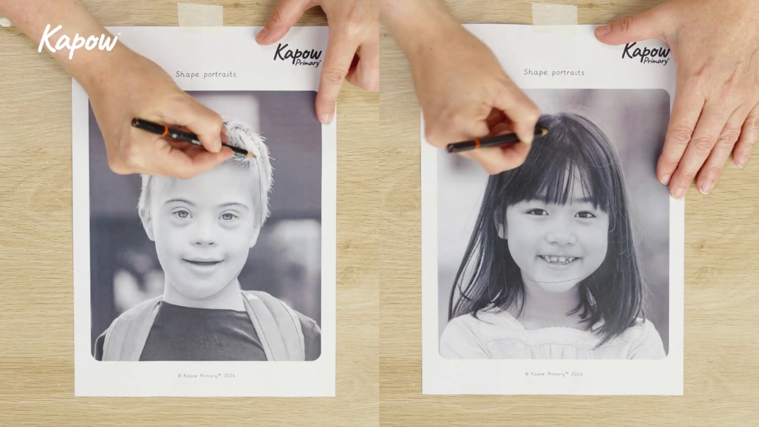 Teacher video: Developing lines and shapes into portraits