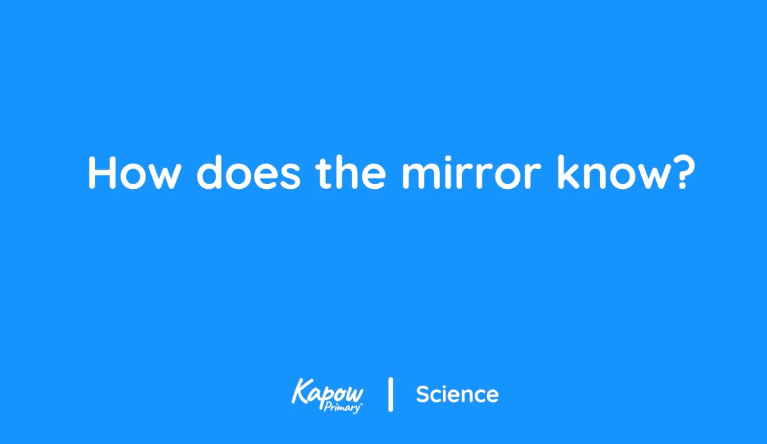 Pupil video: How does the mirror know?