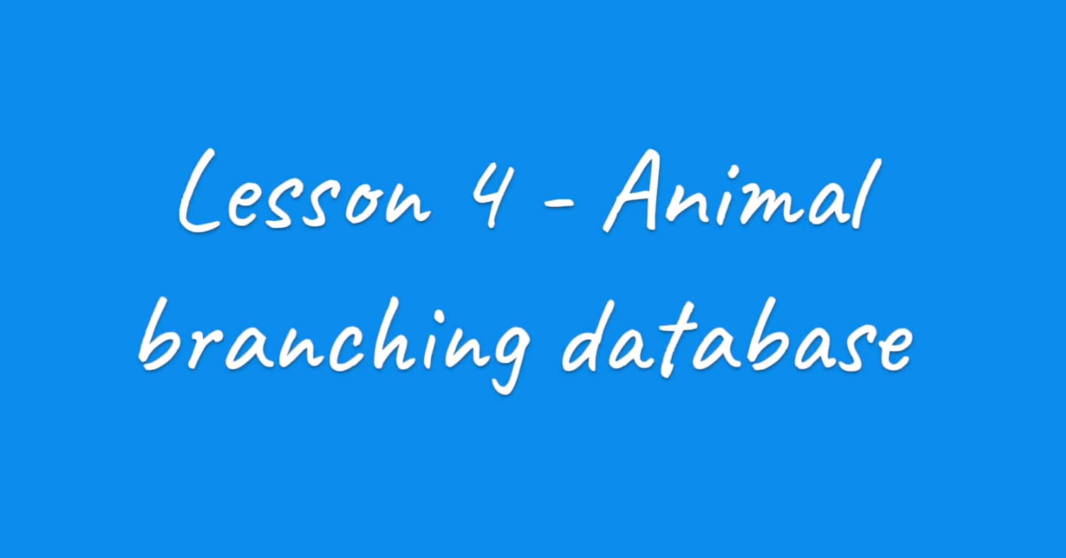 Teacher video: Animal branching database