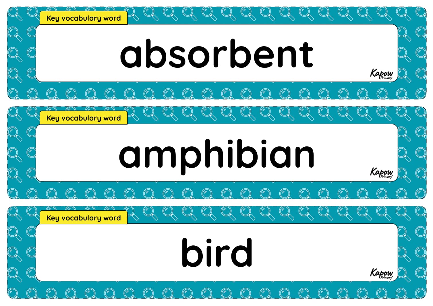 Vocabulary display – Science Y1/2 (B): Making connections: Fairytale science