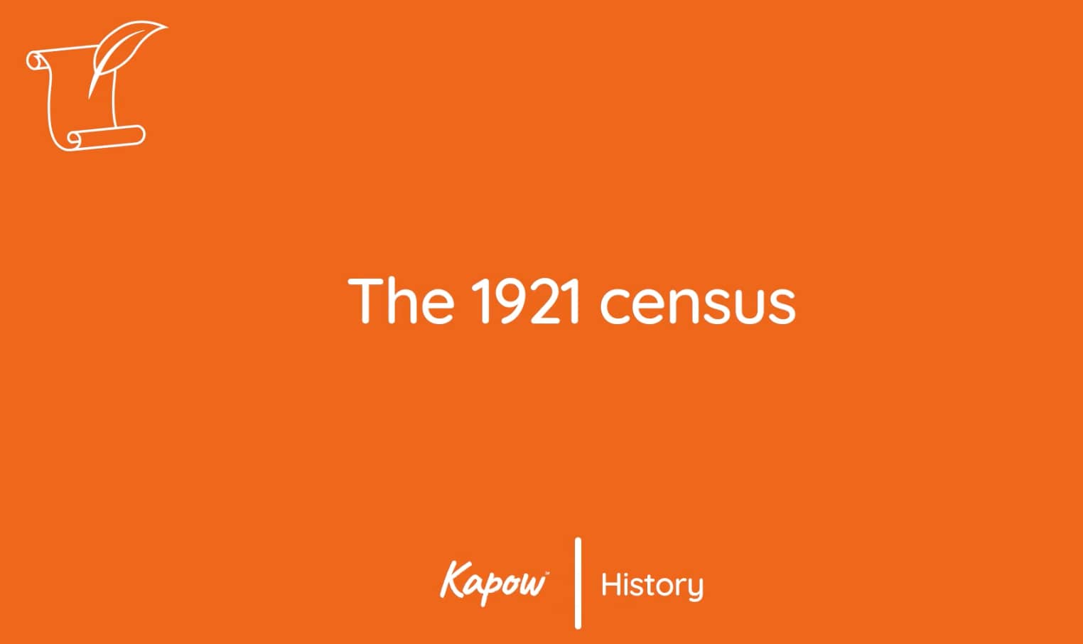 Pupil video: The 1921 Census