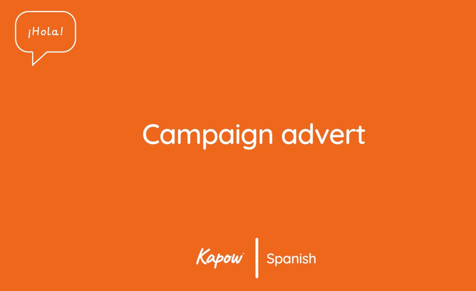 Pupil video: Campaign advert
