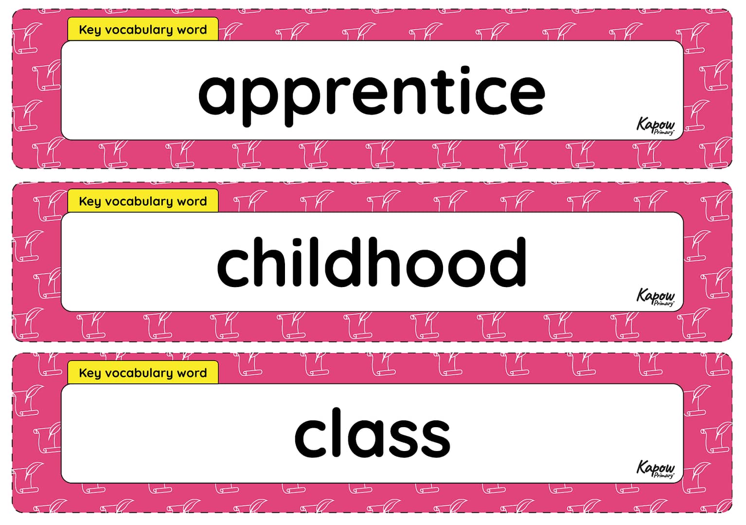 Vocabulary display – History Y4: How have children’s lives changed?