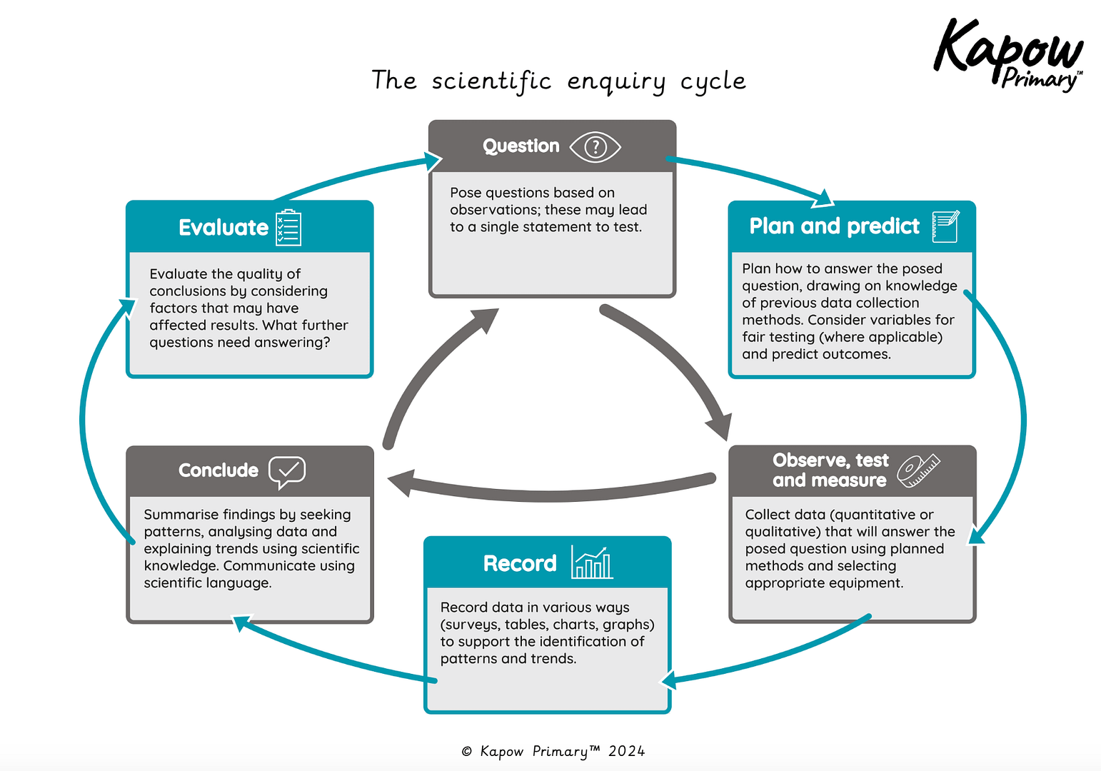 Working scientifically: Enquiry cycle (detailed notes for teachers)