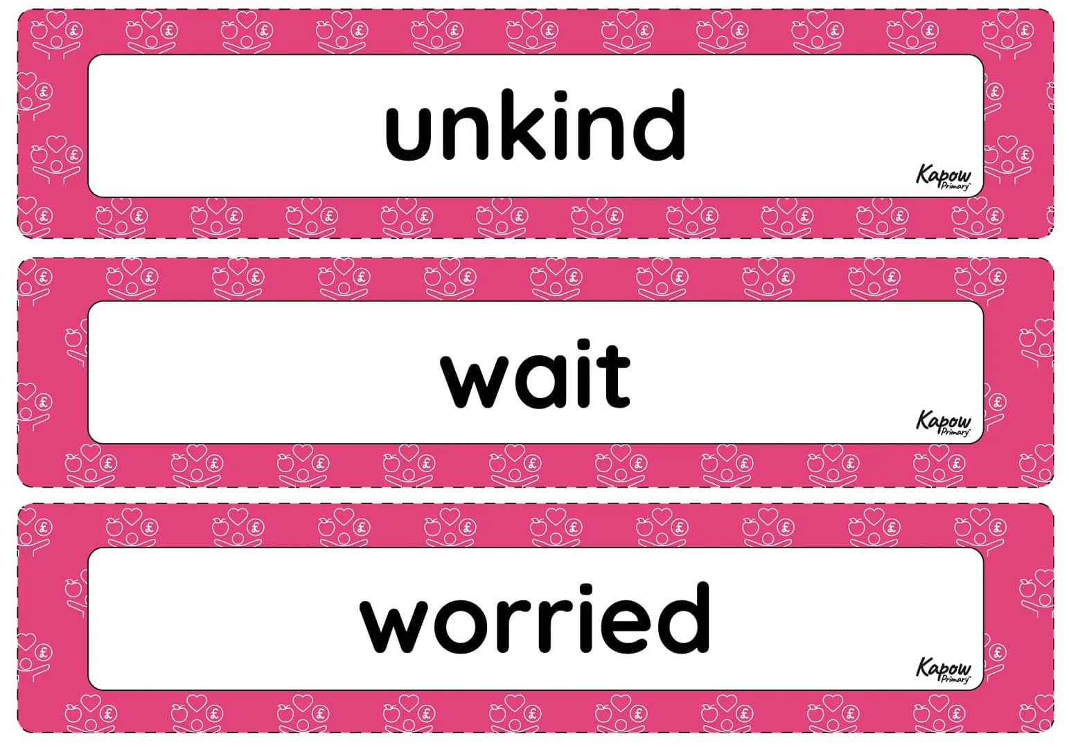 Vocabulary display – RSE & PHSE Y1: How can I help myself and others feel happy and safe?