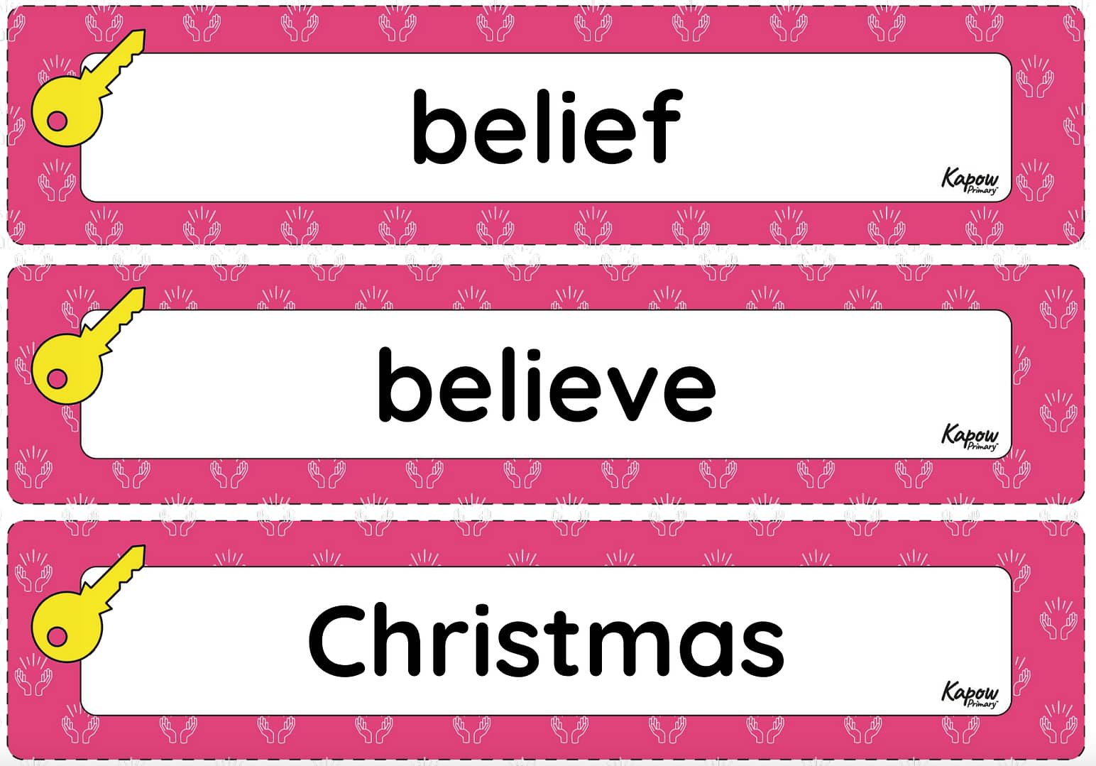 Vocabulary display: R&W – Y1 Why and how do people celebrate Christmas?