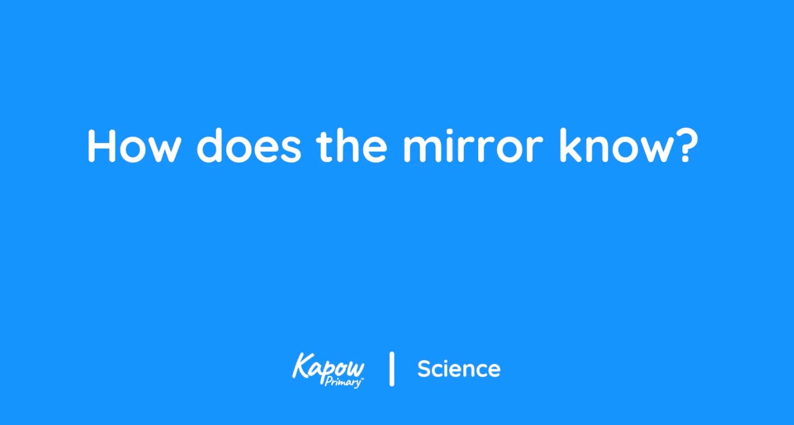 Pupil video: How does the mirror know?