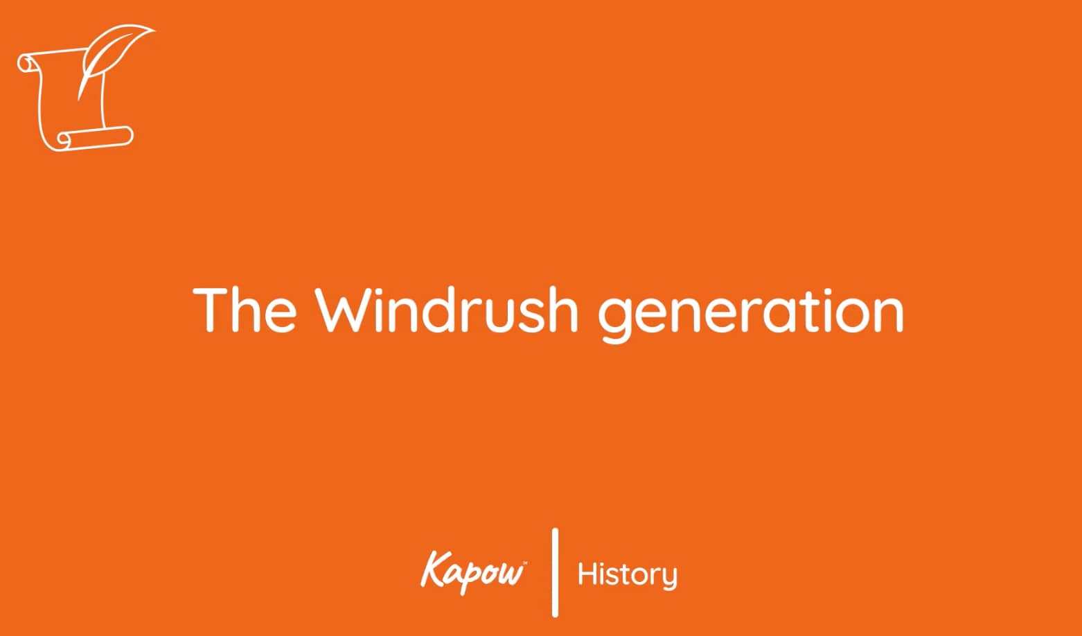 Pupil video: The Windrush generation