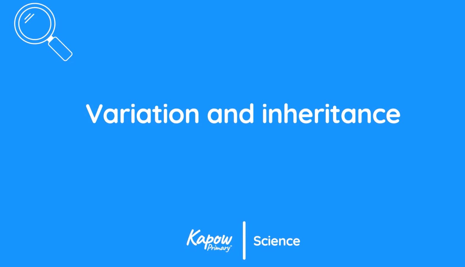 Teacher video: Variation and inheritance