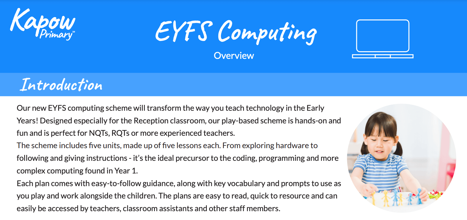 Guide to EYFS Computing