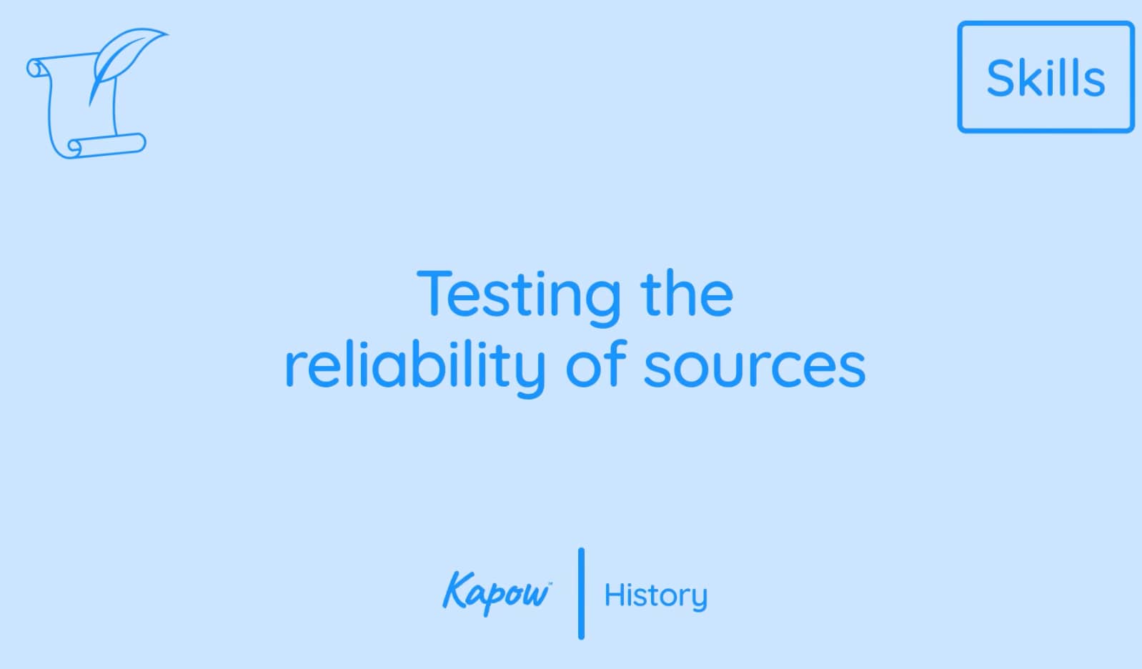 Teacher video: Testing the reliability of evidence