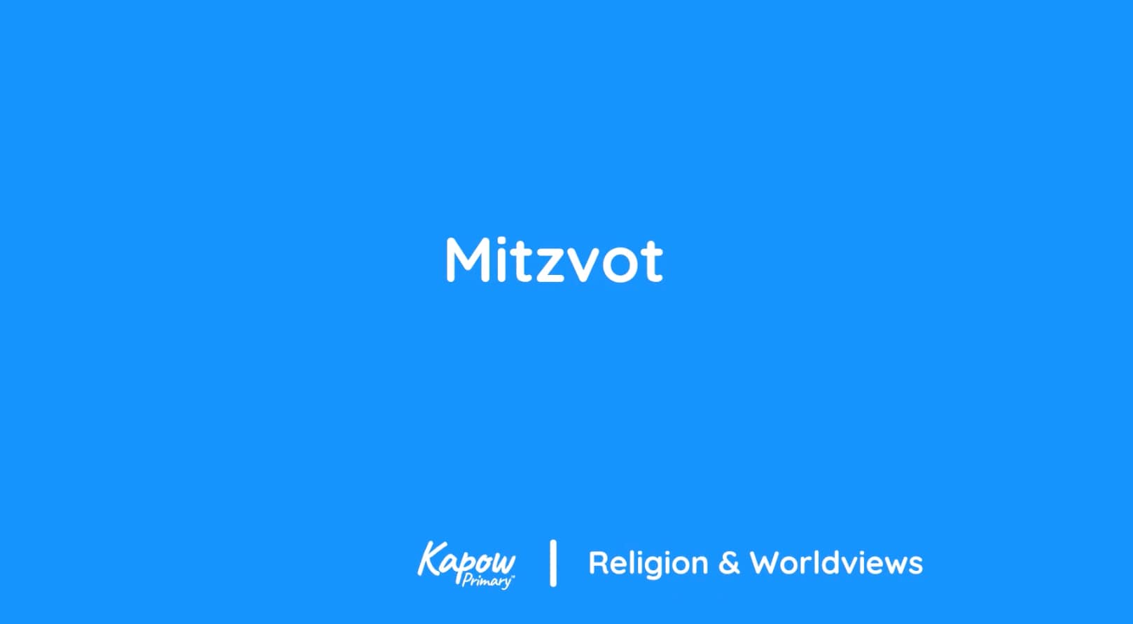 Teacher video: Mitzvot