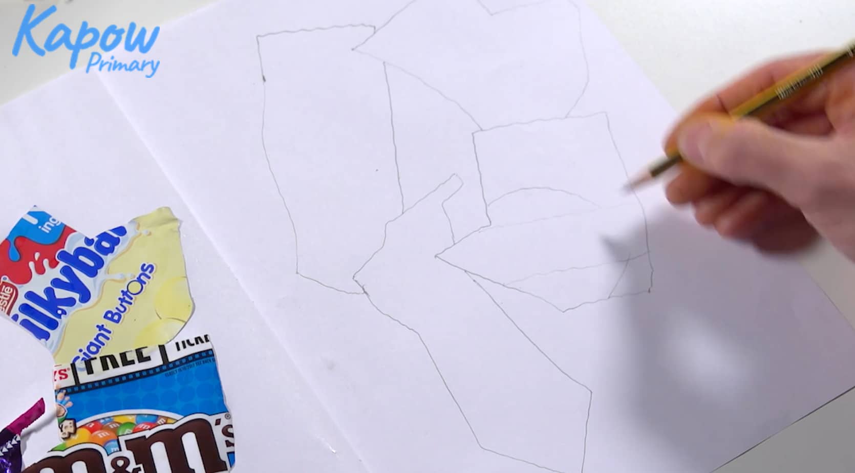 Teacher video: Drawing: Packaging collage