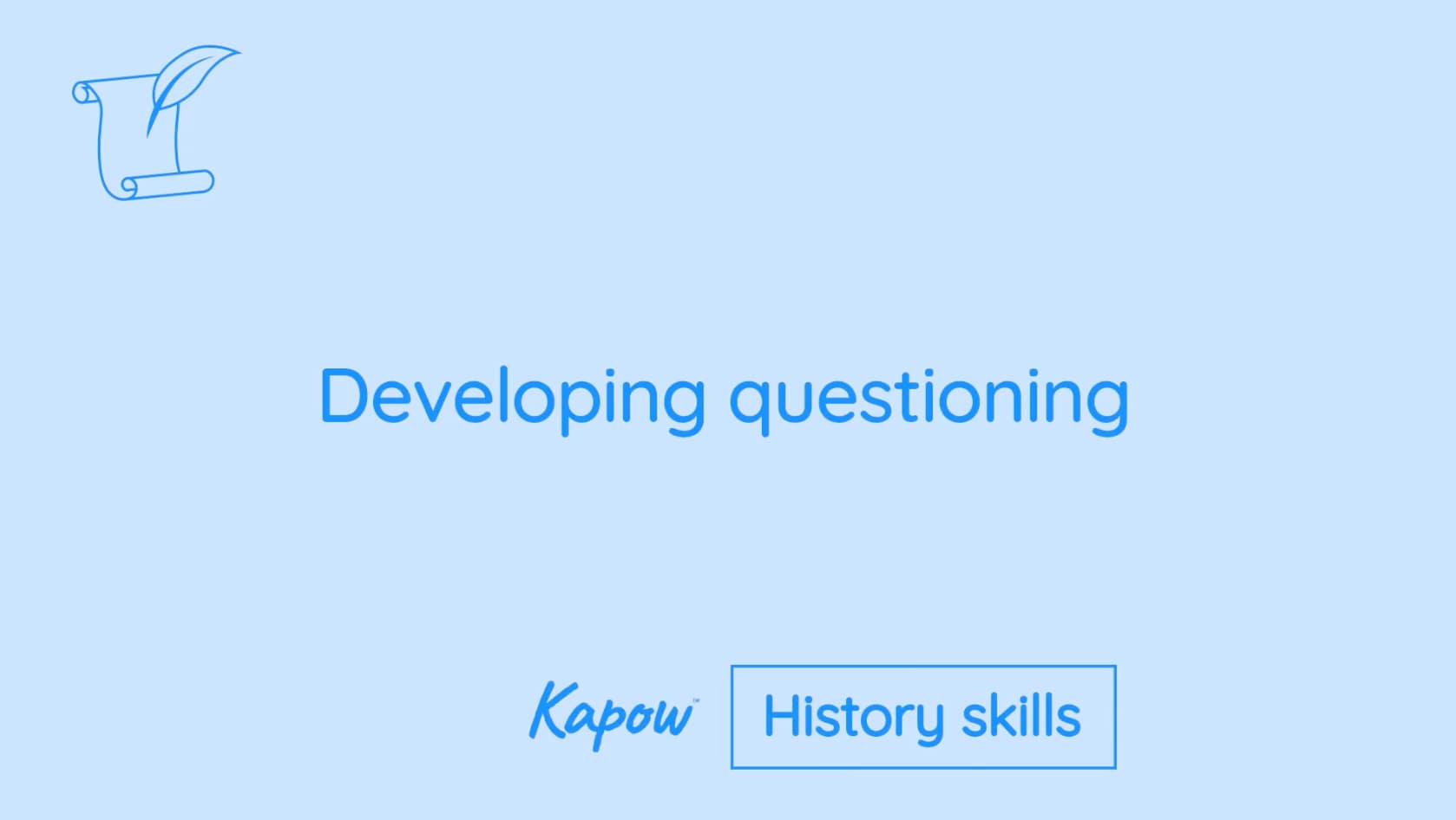 Teacher video: Developing questioning