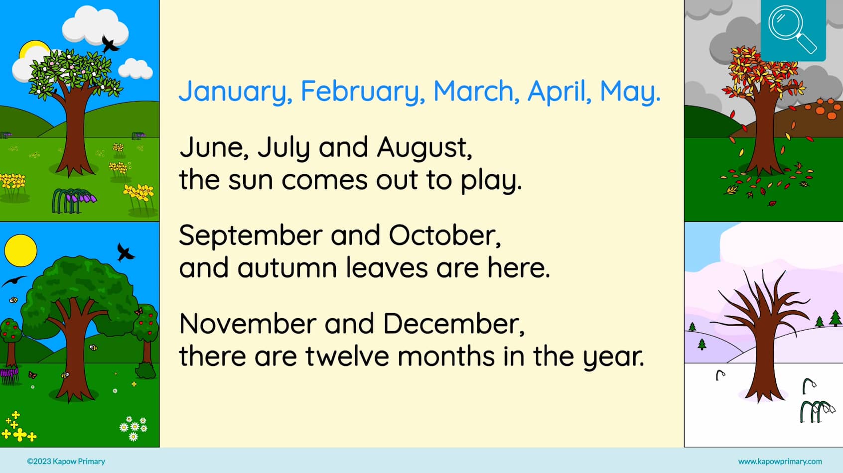 Pupil video: Months of the year song