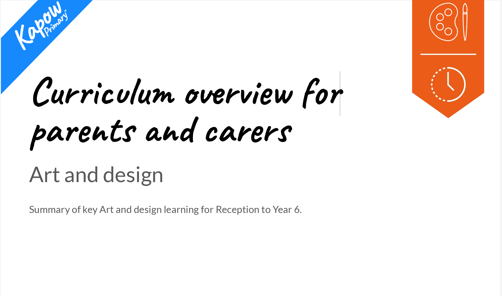 Art and design: Curriculum guide for parents and carers