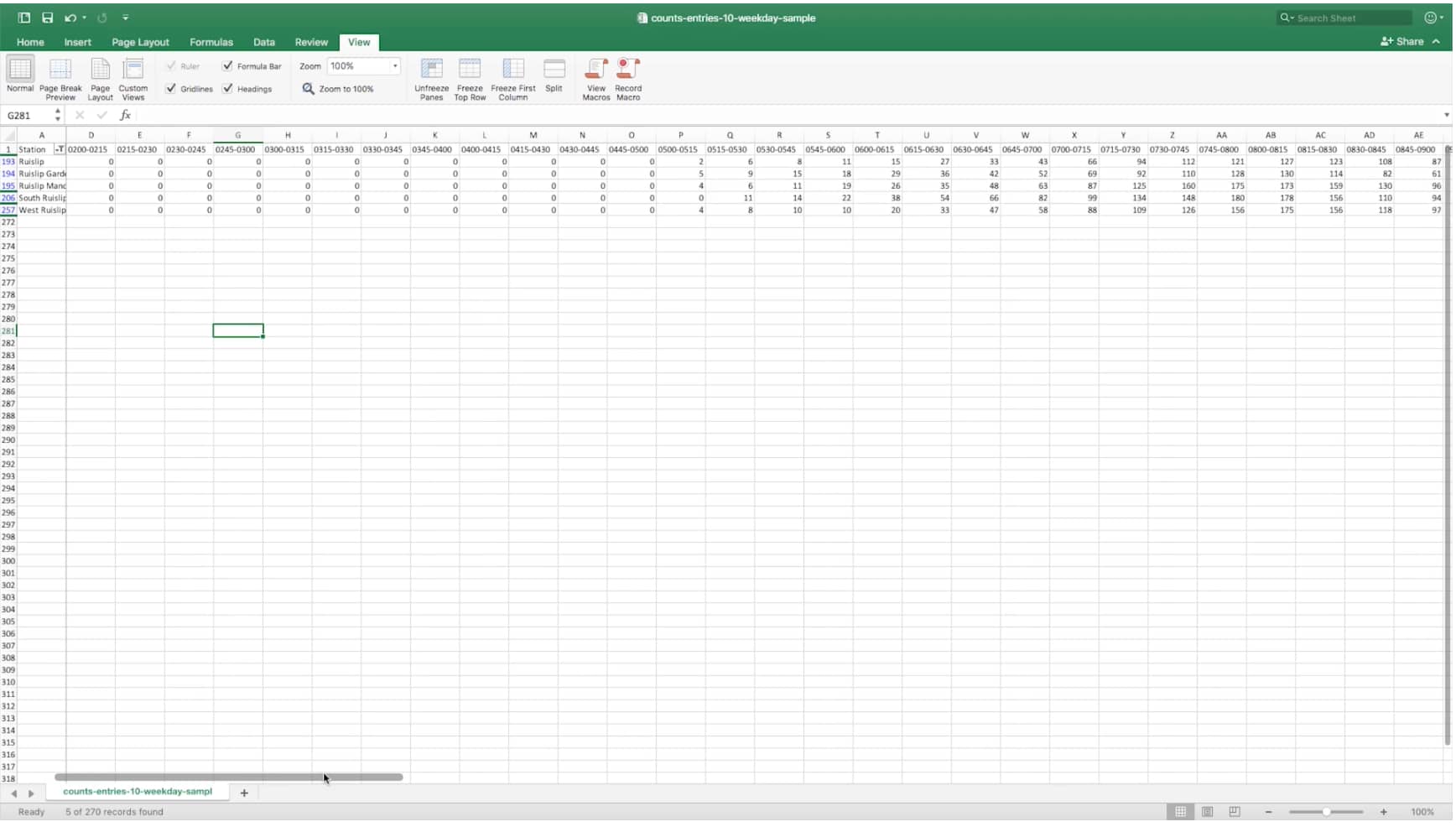 Teacher video: Transport data