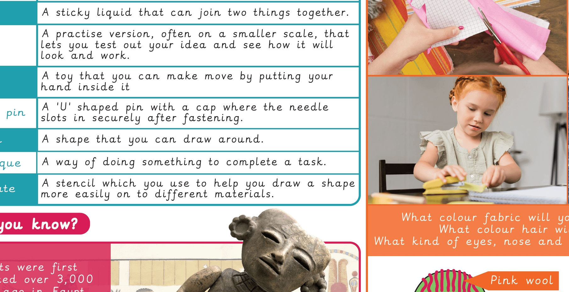 Knowledge organiser: DT – Y1 Puppets