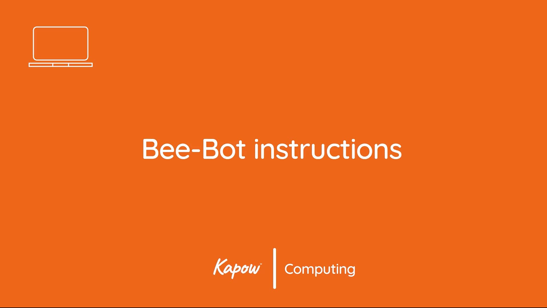 Pupil video: Digital Bee-Bot instructions