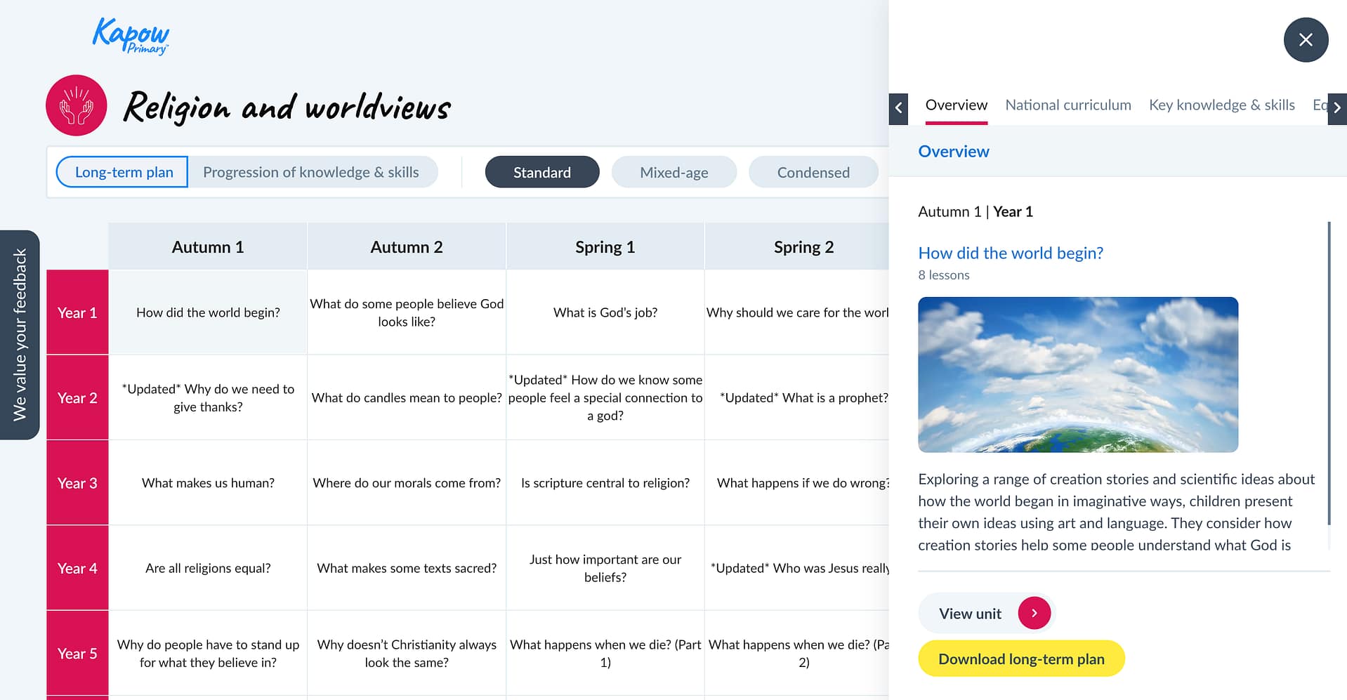 religion and worldviews subject curriculum tool