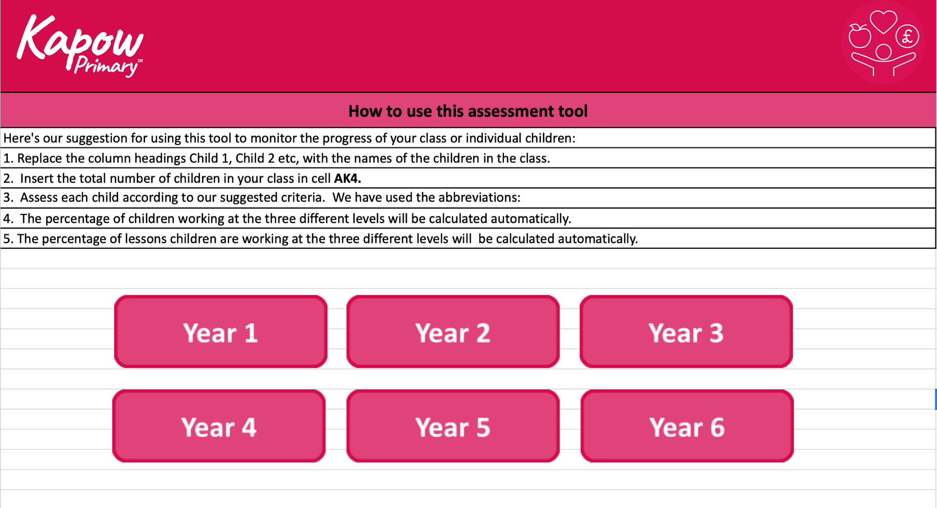 RSE & PSHE: Assessment spreadsheet for KS1 and KS2