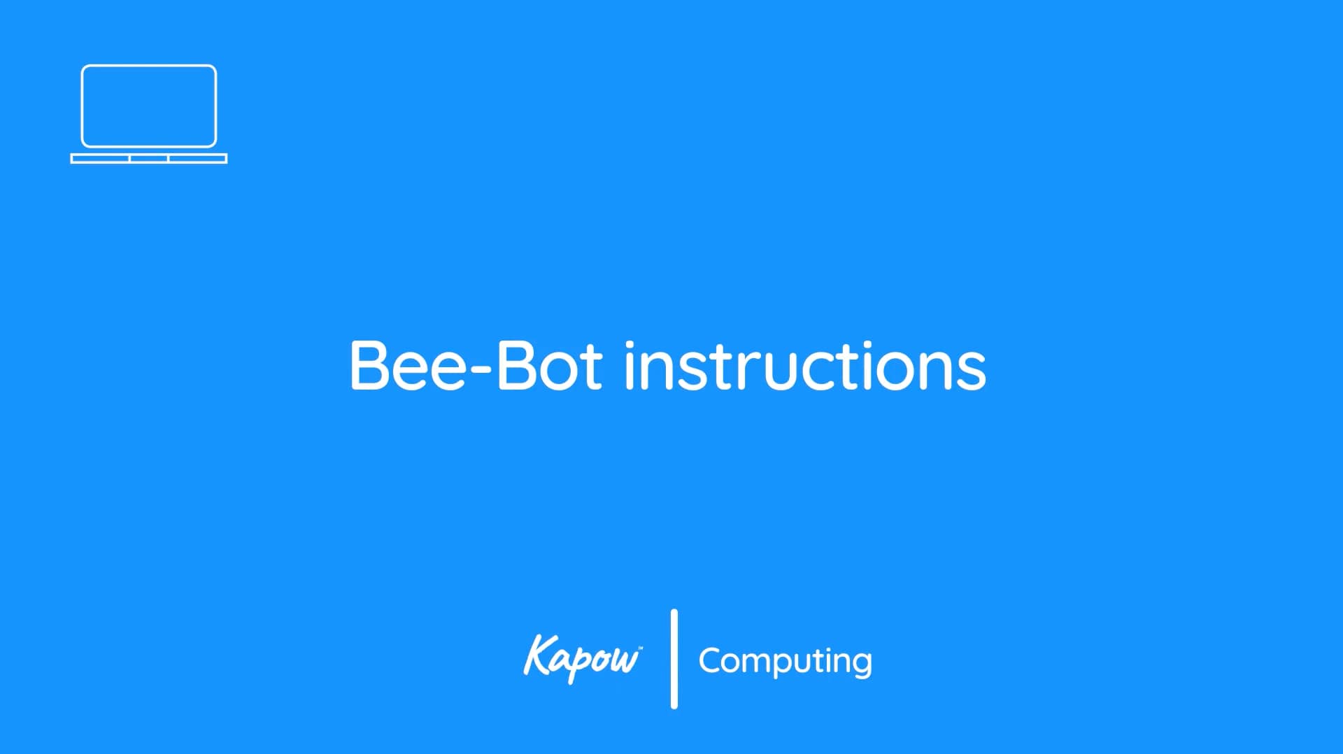 Teacher video: Digital Bee-Bot instructions