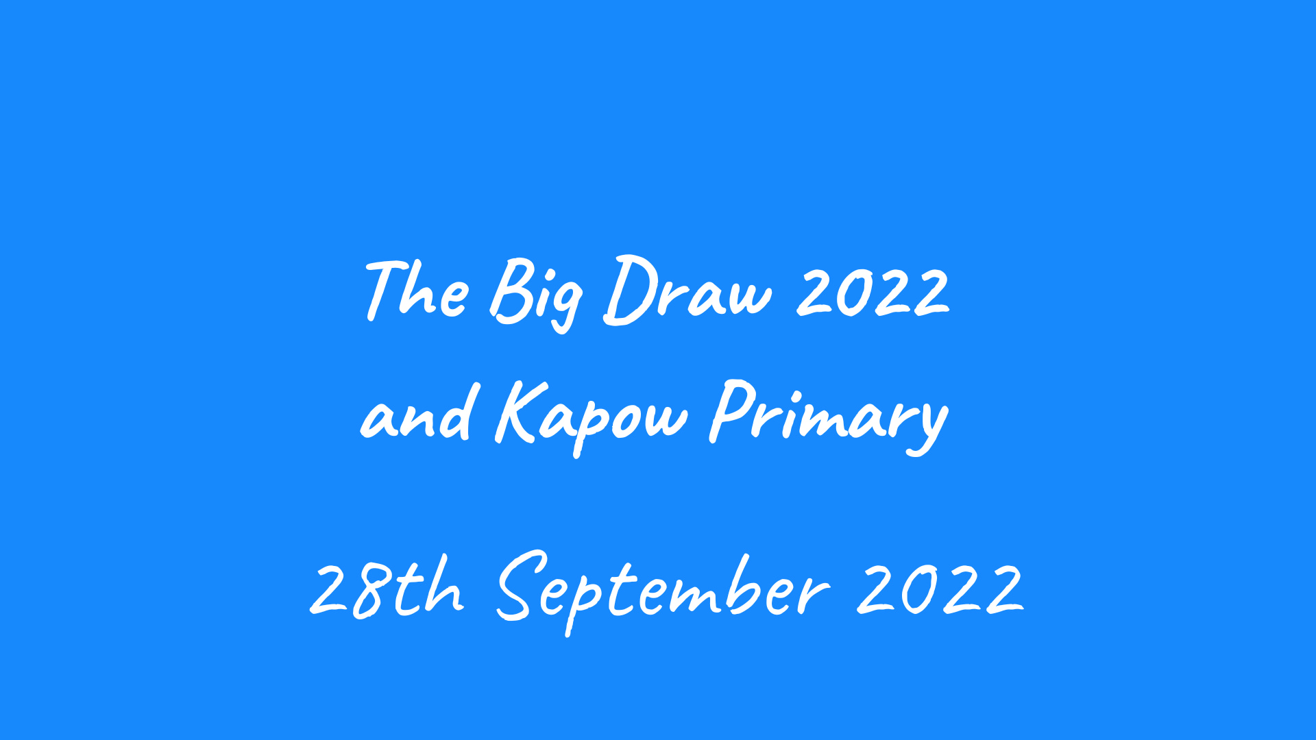 Webinar recording: The Big Draw 2022 & Kapow Primary – 28th September 2022