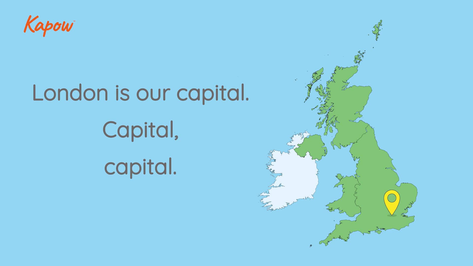 Geography song: UK Capitals